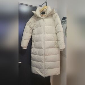 Women's Long White Puffer Coat